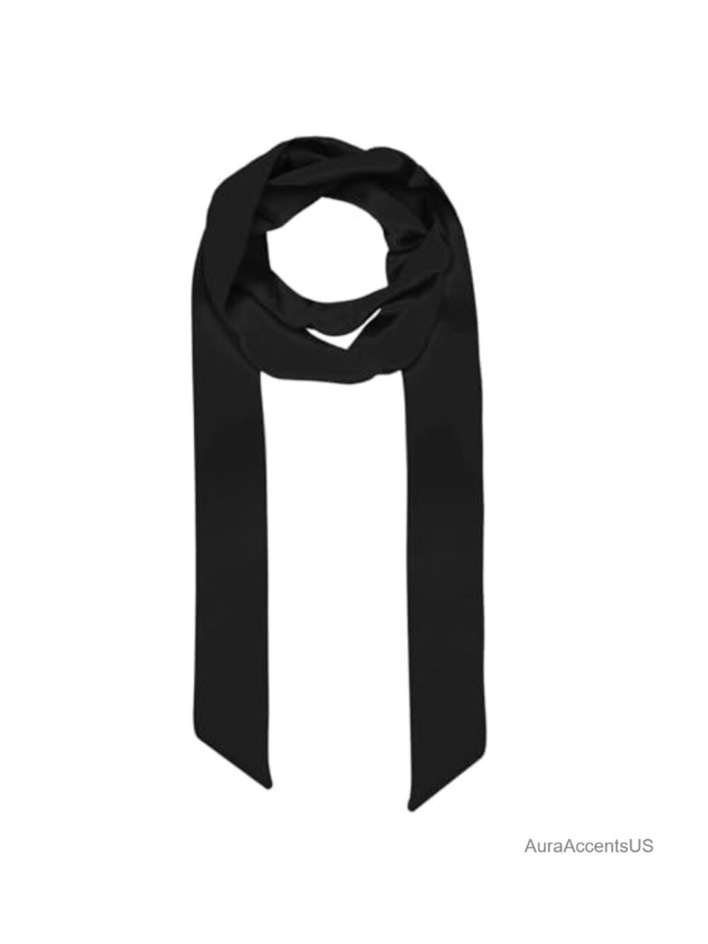 Satin Ribbon Neck Scarf for Women, Adjustable Skinny Neckerchief, Versatile